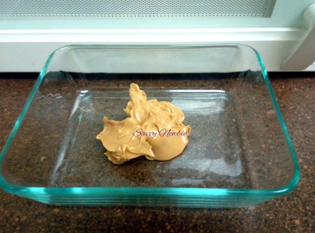 I use Pyrex dish and generic peanut butter